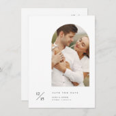 Modern Minimalist Elegant Wedding Photo Budget セーブザデート (正面/裏面)