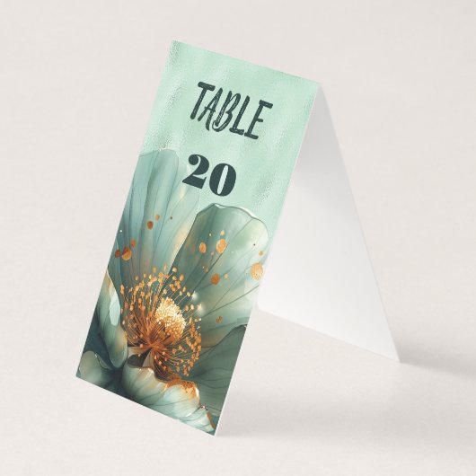 Modern Minimalist Emerald and Gold Wedding (裏面)