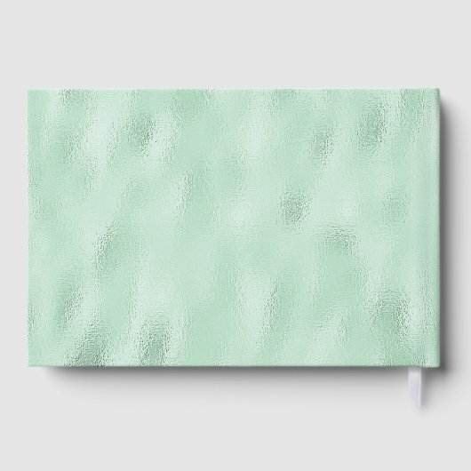 Modern Minimalist Emerald and Gold Wedding ゲストブック (裏面)