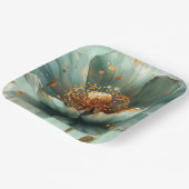 Modern Minimalist Emerald and White Wedding ペーパープレート (傾斜あり)