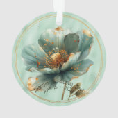 Modern Minimalist Emerald Gold Wedding Ornament オーナメント (裏面)