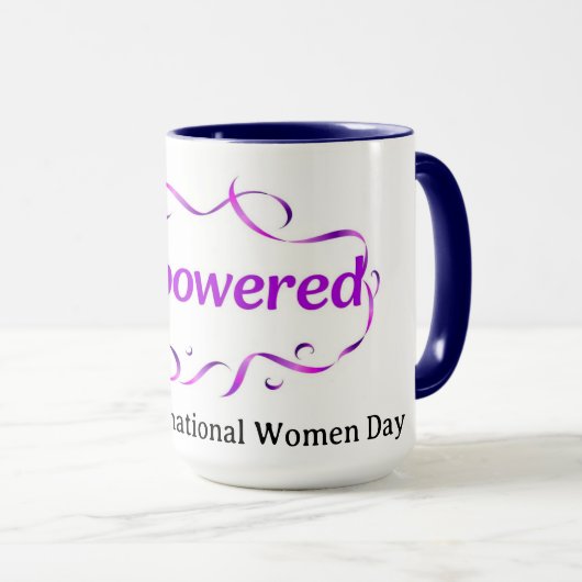 Modern Minimalist Empowered IWD 2026 Custom マグカップ (正面右)
