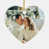 Modern Minimalist Engagement Photo セラミックオーナメント (裏面)