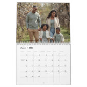 Modern Minimalist Family Photo Calendar カレンダー (3月 2026)