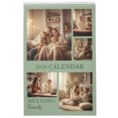 Modern Minimalist Family Photo Calendar 2026 カレンダー (カバー)