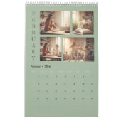 Modern Minimalist Family Photo Calendar 2026 カレンダー (2月 2026)