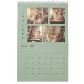 Modern Minimalist Family Photo Calendar 2026 カレンダー (1月 2026)
