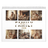 Modern Minimalist Family Photo Calendar 2026 カレンダー (カバー)