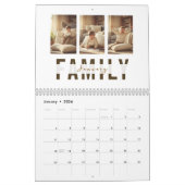 Modern Minimalist Family Photo Calendar 2026 カレンダー (1月 2026)