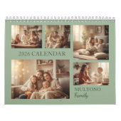 Modern Minimalist Family Photo Calendar 2026 カレンダー (カバー)