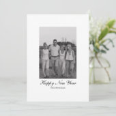 Modern Minimalist Family Photo Happy New Year  シーズンカード (スタンド正面)