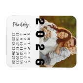 Modern Minimalist February 2026 Photo Calendar マグネット (横)