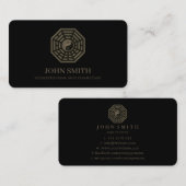 Modern Minimalist Feng Shui Lotus Mandala 名刺 (正面/裏面)