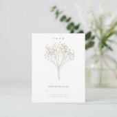 Modern Minimalist Floral Baby Shower RSVP Card (スタンド正面)