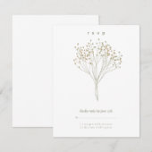 Modern Minimalist Floral Baby Shower RSVP Card (正面/裏面)