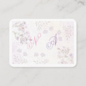 Modern Minimalist Floral RSVP Card | Lavender Rose エンクロージャーカード (裏面)