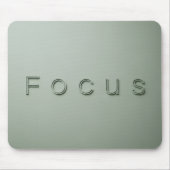 Modern Minimalist FOCUS Quote Sage Green Aesthetic マウスパッド (正面)