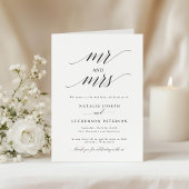 Modern Minimalist Folded Wedding Program プログラム