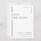 Modern Minimalist Formal Wedding Announcement セーブザデート (正面)