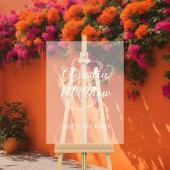 Modern Minimalist Frosted Effect Wedding  アクリルサイン