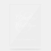 Modern Minimalist Frosted Effect Wedding  アクリルサイン (正面)