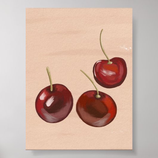 Modern Minimalist Fruit Art Print ポスター (正面)