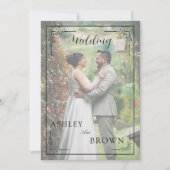 Modern Minimalist Full Clean Front Photo Wedding 招待状 (正面)