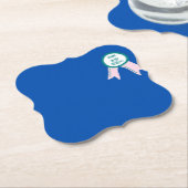 “Modern Minimalist Funny Dad Joke Survivor Korean  ペーパーコースター (アングル)