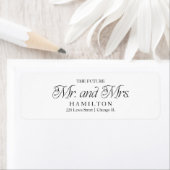 Modern Minimalist Future Mr and Mrs Return ラベル (インサイチュ)