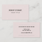 Modern minimalist generic baby pink 名刺 (正面/裏面)