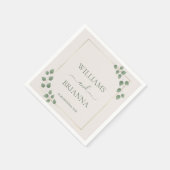 Modern Minimalist Geometric Frame Wedding  スタンダードカクテルナプキン (角)