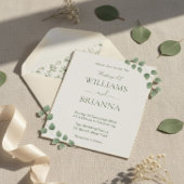 Modern Minimalist Geometric Gold Frame Wedding 招待状