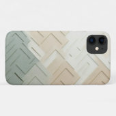 Modern Minimalist Geometric Maze - Elegant Sage Gr Case-Mate iPhoneケース (裏面(横))