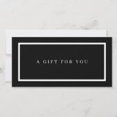 Modern Minimalist Gift Certificate (正面)