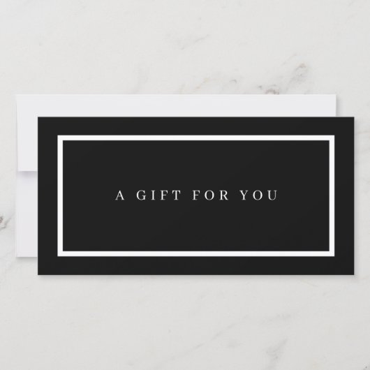 Modern Minimalist Gift Certificate (正面)