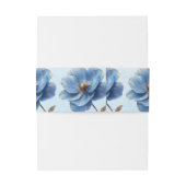Modern Minimalist Gold and Blue Poppy  招待状ベリーバンド (裏面例)