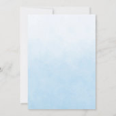 Modern Minimalist Gold and Blue Wedding   招待状 (裏面)