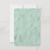 Modern Minimalist Gold and Emerald Wedding セーブザデート (裏面)