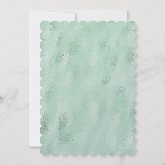 Modern Minimalist Gold and Emerald Wedding  招待状 (裏面)