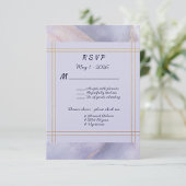 Modern Minimalist Gold and Purple Wedding  ゲストブック