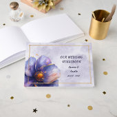 Modern Minimalist Gold and Purple Wedding  ゲストブック
