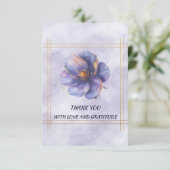 Modern Minimalist Gold and Purple Wedding  サンキューカード (スタンド正面)