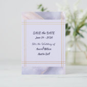 Modern Minimalist Gold and Purple Wedding  セーブザデート (スタンド正面)