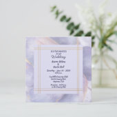 Modern Minimalist Gold and Purple Wedding  招待状 (スタンド正面)