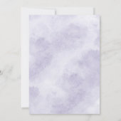 Modern Minimalist Gold and Purple Wedding  招待状 (裏面)