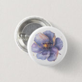 Modern Minimalist Gold and Purple Wedding  缶バッジ (正面&裏面)