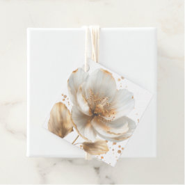 Modern Minimalist Gold and White Wedding フェイバータグ