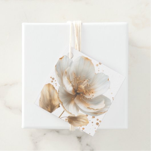 Modern Minimalist Gold and White Wedding フェイバータグ (インサイチュ)