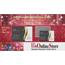 Modern Minimalist Gold Black White Business マグネット