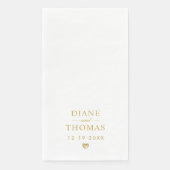 Modern Minimalist Gold Custom Wedding Monogram (正面)